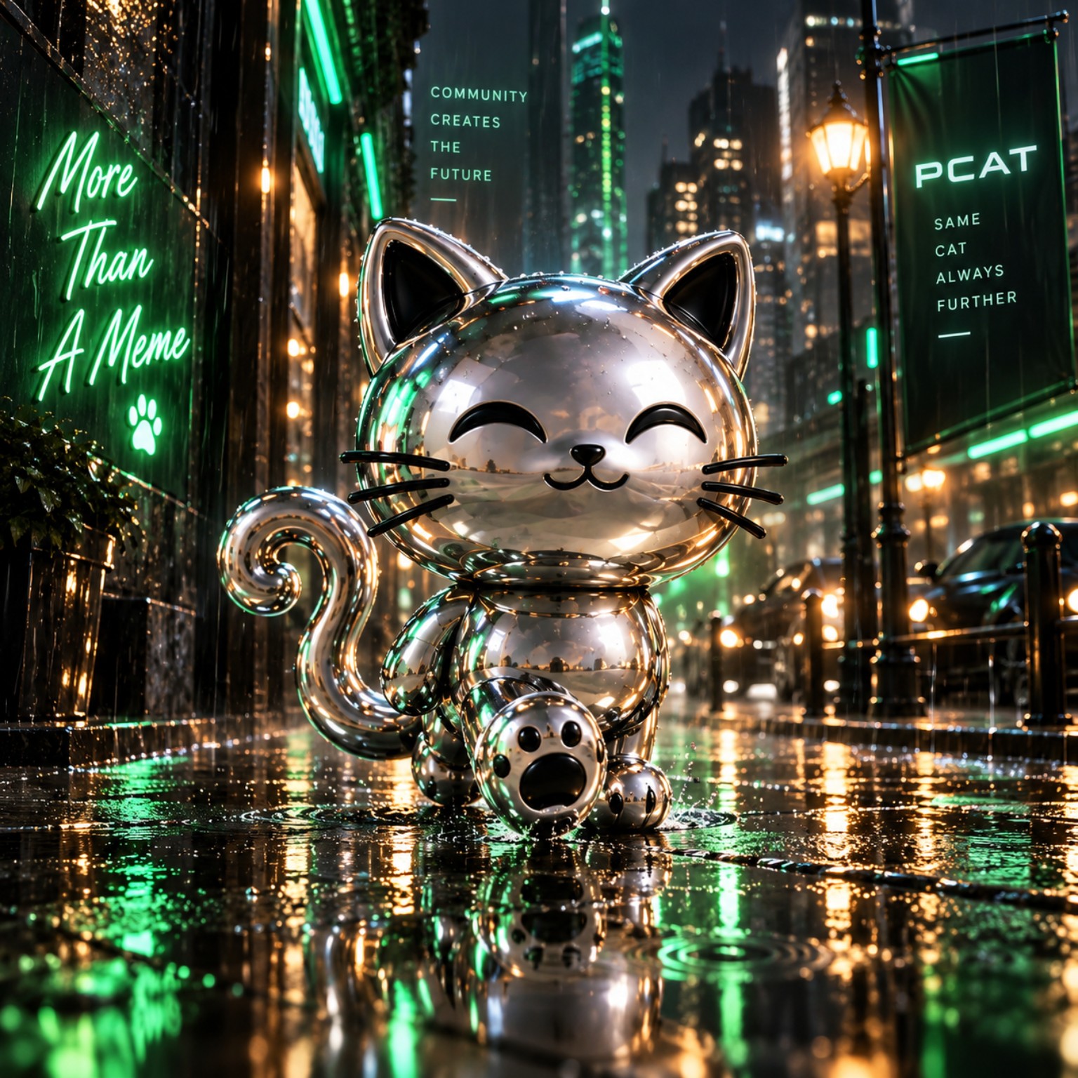 PCAT neon rain